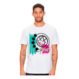 Playera Blink 182 Portada Album Logo Blanca Cr