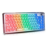 Teclado Mecanico Gamer Para Pc Sem Fio Bluetooth Usb Led Rgb