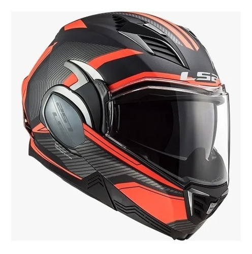 Casco Rebatible 180º Ls2 Ff900 Valiant 2 Revo Naranja/negro