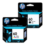 Kit De Cartucho 60 Preto E 60 Color Hp Original Novo