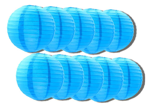 . 10 Lamparas Chinas Sales Globos De Papel 25 Cm S6