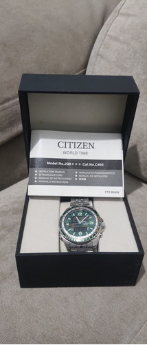 Relógio Citizen New Wingman Jq8008-58w (verde)