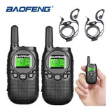 2 Pcs Baofeng T6 Mini Walkie Talkie Com Fone De Ouvido