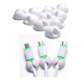 Organizador De Cables Blanco Adhesivo Escritorio X 1