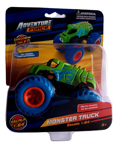 Carro Adventure Force Monster Truck 1:64 - Varios Modelos