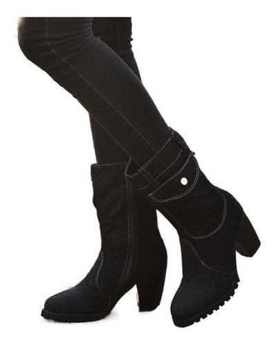 Botas Vaqueras Lady Rodeo Tang Cremallera De Bolsillo