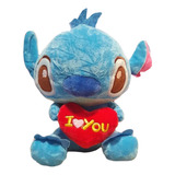 Stitch De Peluche Con Corazón Love Importado Amor Kawaii