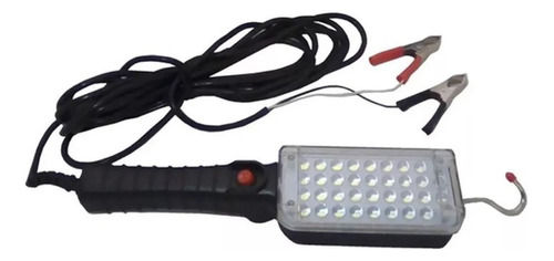 Portatil Luz 34 Led Caja Plastica Con Pinzas Cable 24v 