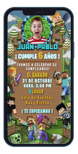 Video Invitación Minecraft