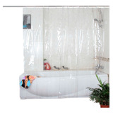 Cortina  Baño  2,30 Mts Alto Pvc Cristal Transparente Grueso