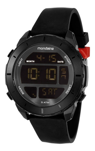 Relógio Digital Mondaine 32319g0mvnv1 Preto 32319 Silicone