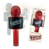 Microfone The Voice Brasil Bateria Recarregavel Muda Voz Eco