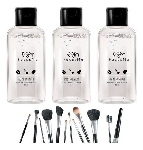 3pz Limpiador De Brochas / Esponjas Desinfectante Maquillaje