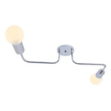 Aplique 2 Luces Brazos Techo Moderno Living Lampara Led E27