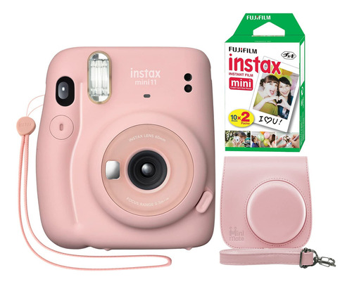 Kit Fujifilm Instax Mini 11 Rosa Funda Película Doble