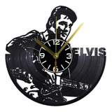 Reloj De Pared Disco Vinil Vinilo Acetato Elvis 01 Mu028
