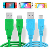 Heatfun Cargador Usb C Para Nintendo Switch, Cable De Carga.