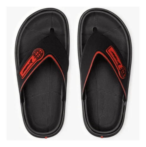 Chinelo De Dedo Rider Block Preto/vermelho