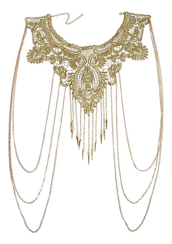 Yovic Cadenas De Cuerpo De Oro Bohemio, Collar De Encaje Sex