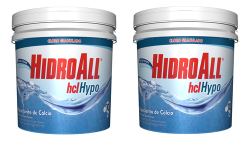 Kit 2 Hcl Hypo Hidroall Hipoclorito De Cálcio Para Piscinas
