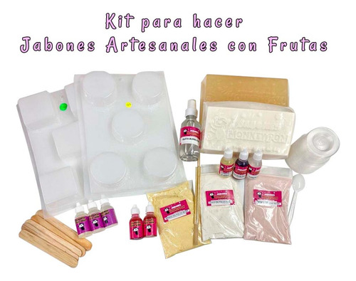 Kit Para Hacer Jabones Artesanales Con Fruta Base Glicerina