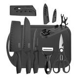 Set Cuchillos Tijera Pelador Tabla Picar Utensilios Cocina