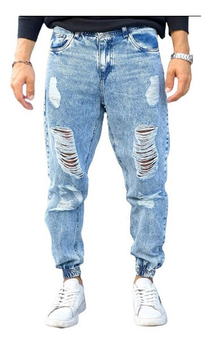 Jeans Joggers De Hombre Mom Rigido Pantalones