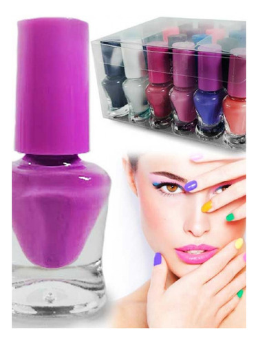 Gama De 24 Esmaltes Para Uñas Varios Colores Semipermanente 