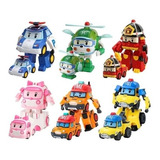 Poli Robocar Kit Com 6 Carrinhos Transformers Pronta Entrega
