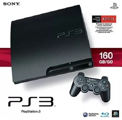 Sony Playstation 3 Ps3 Slim 160gb (standard Edition) + 15 Psn Games 