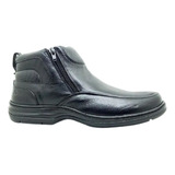 Sapato Botinha De Couro Legitimo Sollu Preto Masculino 9936