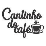 Cantinho Do Café Decoração Cozinha Placa Mdf Preto 40x20 Cm