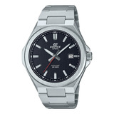 Reloj Casio Edifice Efb-108d Original Para Caballero E-watch Color De La Correa Plateado Color Del Fondo Negro