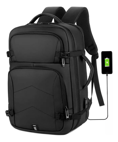 Mochila De Hombre Antirrobo Con Puerto Usb. Multifuncional.