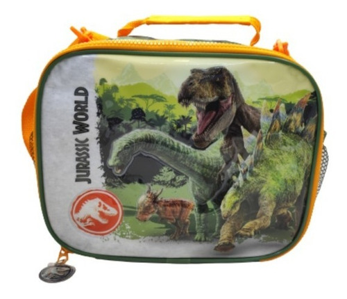 Lunchera Termica Jurassic World 33106 Color Verde Y Gris