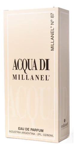 Perfume Millanel Nro: 87 Aqua D G Masculino. 60ml