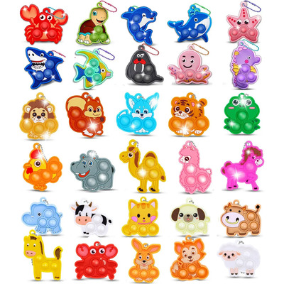 Juego De 30 Pcs De Burbuja Antiestrés Con Animales Adorables | Meses sin interés