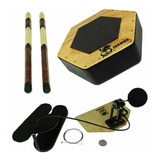 Pedal Para Cajon + Caixa Cajon + Brindes Jhamma Percussões