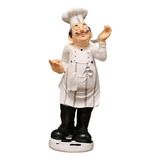 Estatua De Chef De Resina Para Decoración De Cocina, Bar Y E