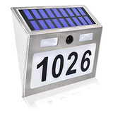 Placa Solar Con Sensor De Movimiento, Número De Casa 200lm