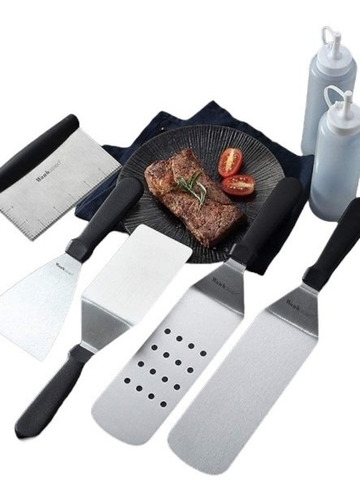 7 Accesorios D Cocina Plancha Parrilla Bbq Espátula Raspador