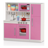 Cozinha Princesinha Rosa Em Mdf Com Geladeira Para Brincar