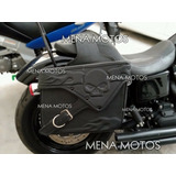 Mochila Lateral Universal Moto Café Racer Chopper 