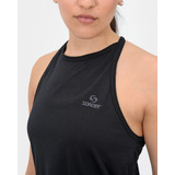 Musculosa Sonder Musculosa Larga Suelta Negra Jersey Algodon