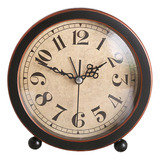 Reloj Despertador Analógico De Tipo Retro Vintage, Pequeño