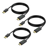 Uvooi Cable Displayport A Hdmi, Paquete 3, Puerto Pantalla 6