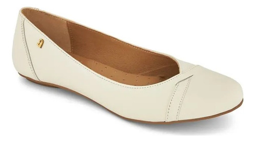 Zapato Flat Piel Beige Andrea Mujer 3365441