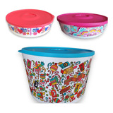 Set De 3 Botes Tupperware Recipientes Plasticos Topper