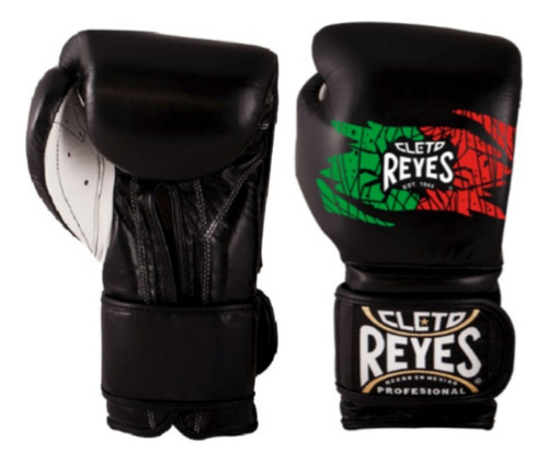 Guantes Cleto Reyes Negro Tricolor Cierre De Contacto 16oz