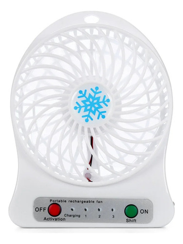 Ventilador De Luz Led Recargable Portátil, Enfriador De Aire